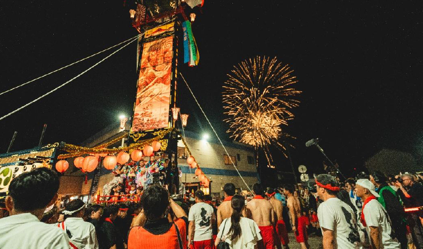 石崎奉燈祭にドローンショーで協賛しました